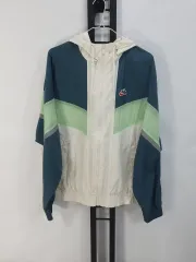 Nike(ナイキ） ウインドブレーカー ヘリテージ ウインドランナー ウーブン ジャケット 白 緑 m