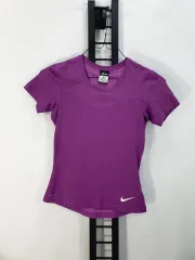 ナイキ プロ 半袖Tシャツ ドライフィット ハイパークール メッシュ ショートスリーブ パープル レディース s