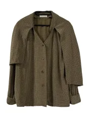 L VERDE ドットパターン ショールローブ ブラウス