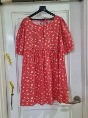 涼しい 綿 ミニワンピース 状態良好 バスト 52