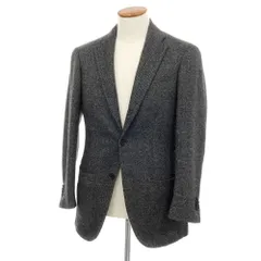 【中古】リングヂャケット RING JACKET New Balloon ウール 3B テーラードジャケット ブラックxホワイト【サイズ48】【メンズ】