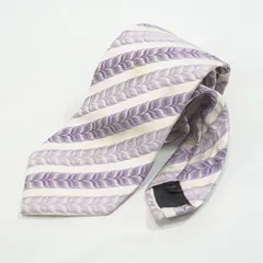 Paul Smith ポールスミス ネクタイ シルク 100% パープル ホワイト ストライプ 総柄 8cm メンズ ビジネス フォーマル スーツ 結婚式 入学式 卒業式 通勤 日本製 高級 ブランド 紫 白 おしゃれ