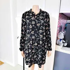 --- 5 000 1つ---(無料) 66 サイズ フリルカラー フラワー ワンピース 1447