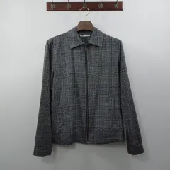 M ZARA(ザラ) メンズ グレー チェック 春秋用 ジャケット ジップアップ