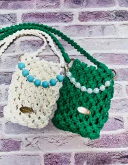 ハンドメイド スマホポーチ クロスバッグ ポータブル バッグ