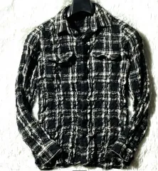 Lithium homme オンブレ シャツ チェック柄 44