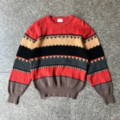 80s Mens BIGI ウール ニット セーター セーター