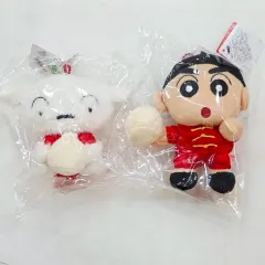 クレヨンしんちゃん シロ ギャザーバッグ ぬいぐるみ キーホルダー