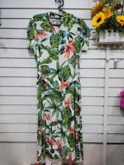 #여성의류플로럴 パターン 綿 ロング ワンピース