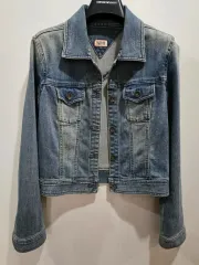 (状態良し) Tommy Hilfiger トミーヒルフィガー デニムジャケット ダメージ S (55前後)