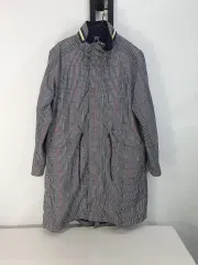 BEAN POLE ビーンポール スポーツ ウィンドブレーカー コート フィールド ジャケット ロング丈 キルトダウンベスト ライナー CHECK グレー