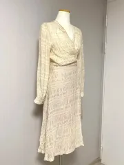 (工場在庫整理/新品) リンクル ラップスタイル ロング丈ワンピース