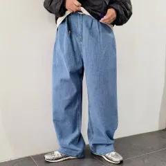メンズ ハイウエスト ロングレングス デニム バックバンディング 3 カラー