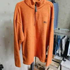 ジャック・ウルフスキン オレンジ色 ハーフジップアップ フリース xxl