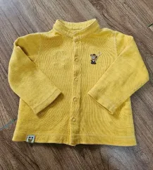 ミキハウス 黄色 リバーシブル カーディガン 80