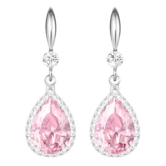 Linawe ピンク ピアス ドロップイヤリング シルバー レディース ジュエリー ジュエリー 可愛い ピアス セット ピアリング 揺れるピアス ダイヤモンド ピアス 誕生日 女性プレゼント 1