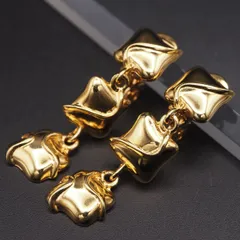 R678 MONET モネ イヤリング スウィング ゴールドカラー デザイン コスチュームジュエリー