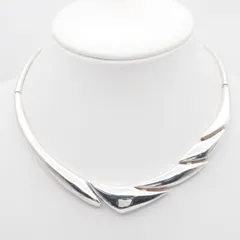 S163 ヴィンテージ 925刻印 チョーカー ネックレス デザイン シルバー