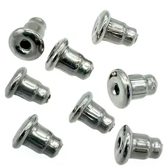 【新品】 [ジュエリーショップエム] ピアス キャッチ ステンレス 取れにくい 落ちない メンズ レディース 金属アレルギー対応 シルバー stain-ca-R 4ペア 8個 1