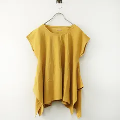 キャピタル KAPITAL コットン 裾フレア ノースリーブカットソー  0(XS) マスタード┃トップス ブラウス シャツ【2400014878646】