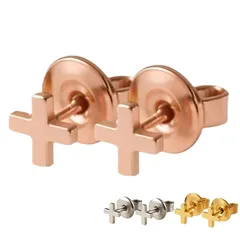 【新品】 [sunbobby] ピアス ステンレス製 金属アレルギー対応 シンプル 小ぶり フープピアス レディース メンズ 片耳 両耳対応 シルバー ゴールド ジュエリー アクセサリー (+ピンクゴールド)