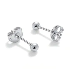 【新品】 レディース メンズ ピアス サージカルステンレス 金属アレルギー対応 軟骨ゴールドピアス 2mm シンプル丸玉 ジルコニア 両耳用