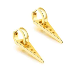 【新品】 AIKS ジュエリー ブランド 人気 メンズピアス おしゃれ ゴールド ステンレス 三角