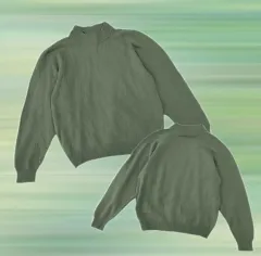 日本ヴィンテージ 秋 抹茶グリーン ベーシック オーバーサイズ グランジ 長袖 ニット セーター