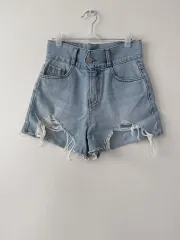 デニムショートパンツ(ライトブルー&白)2点 新品