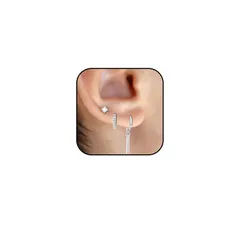 【新品】 DuoDiner ピアス メンズ 3ペアセット つけっぱなし フープピアス ステンレス ピアス 金属アレルギー 男性 プレゼント (シルバーC)