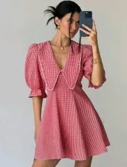 オーバーサイズ ギンガムチェック ONE PIECE