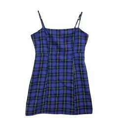 FOREVER21 フォーエバー 21 ユニーク チェック ミニ ワンピース L ヴィンテージ