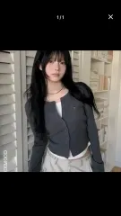 エイブリー(ably) モディムード(modimood) シャーリング レイヤード ゴージ ウール ニット カーディガン ベージュ