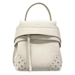 TOD'S(トッズ) リュックサック ウェーブ ミニ ライトグレー ストラップ着脱可 レザー