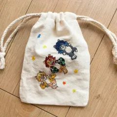 鬼滅の刃 犬 刺繍 ポーチ 竈門 炭治郎 我妻 善逸 嘴平 伊之助