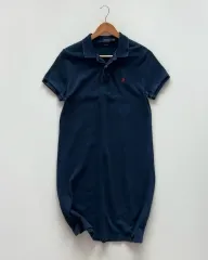 Polo Ralph Lauren レディース ウォッシュ 青 PK ワンピース m