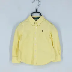 Ralph Lauren(ラルフローレン) 幼児 オックスフォード 長袖シャツ 黄色 2 ／ 2T ( HU40318 )