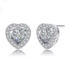 【新品】 NINE VA ピアス レディース 人気 メンズ シルバー925 18金プラチナ パール ピアス 最高級キュービックジルコニア イヤリング フープ ピアス 金属アレルギー対応 ファースト 女性 アクセサリー ピアス (ハートピアス)