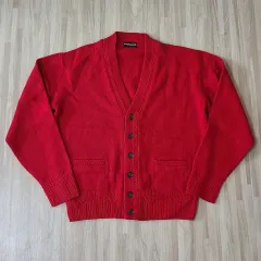 95 ） ニコールクラブ レッド Vネック カーディガン