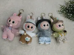 流行キーホルダー 4種 (ピンク、グレー、ブラウン、ライトグリーン)