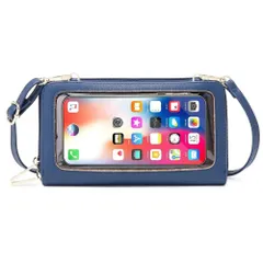 [Honesty Mouth] スマホ 財布 一体型 ショルダーバッグ スマホショルダー レディース 入れたまま操作 ポーチ お財布ショルダー 斜めがけ 大きめ (03:ブルー) [03:ブルー]
