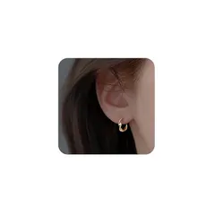 【新品】 【Mesaro】フープピアス レディース メンズ 金属アレルギー つけっぱなし イヤリング 小さめ 小さい 小振り 小ぶり フープ キャッチレス シルバー ゴールド ピンクゴールド ニッケルフリー シンプル 大人 上品 キレイめ 高見え ねじれピ 0