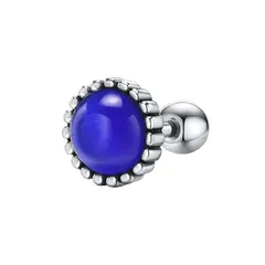 【新品】 ピアス メンズ 片耳 シルバー サファイアピアス アレルギー対応 スタッドピアス ステンレス 青宝石 個性的 ロック風 パーティー アクセサリー 記念日 誕生日 プレゼント 1