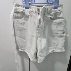 アイボリー デニム ハーフパンツ ショートパンツ