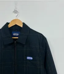 アウトドア製品 チェック ブルゾン ジップアップ キルティング ジャケット