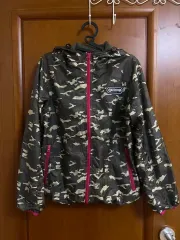 アウトドア ウィンドブレーカー ジップアップ カモフラージュ