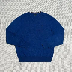 L Tommy Tommy Hilfiger(トミーヒルフィガー) コットン Vネック ニット セーター