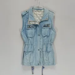 AI 98% エゴイスト レディース 98 デニムベスト 春 夏 ライトブルー 01564