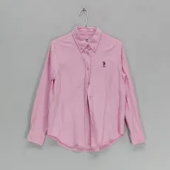 状態優秀 U.S. POLO ASSN. レディース95 シャツ 春秋 ライトピンク 01307