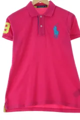 W ( L ) ポロ Ralph Lauren(ラルフローレン) 半袖 カラー Tシャツ ピンク ラグビー ビッグポニー- 13FAD